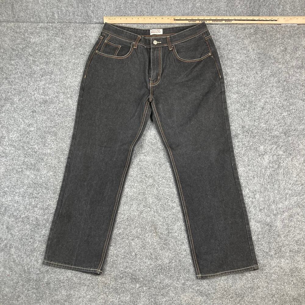 Ablanche New York Jeans Womens 38x32 Black Straight Leg Denim Classic‎
